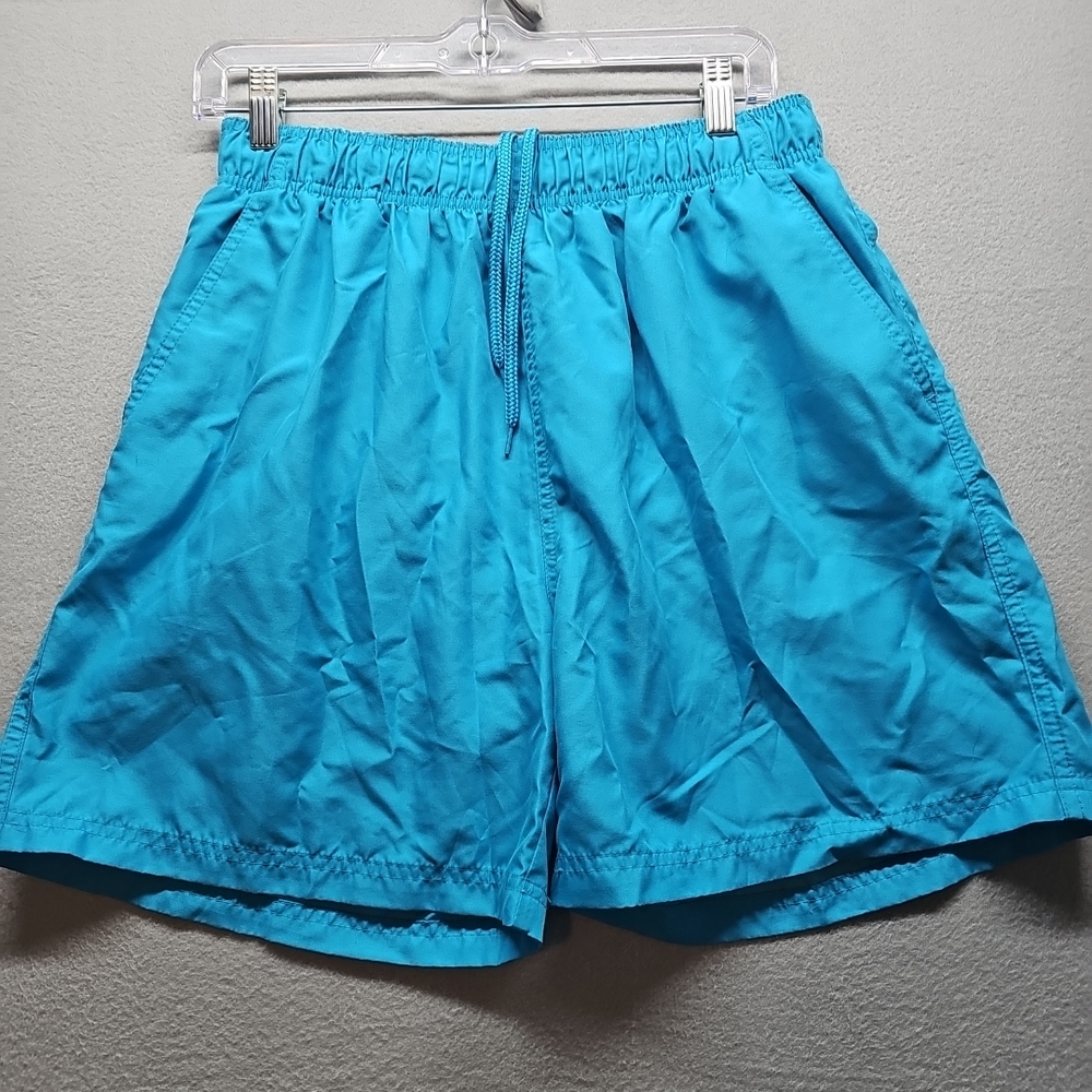 Faded Glory Blue Elastic Waist Shorts Blue Size M